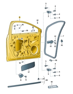 Дверь левый-передний seat leon iii оригинал 5f4831055a фото №1