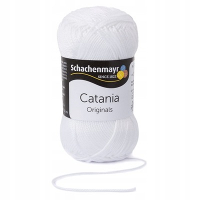 50g włóczka 100% bawełna Catania biała 106