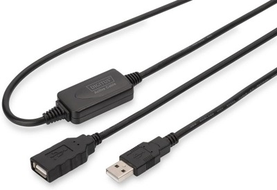 Kabel USB Digitus DA-73100-1 czarny, szary 10 m