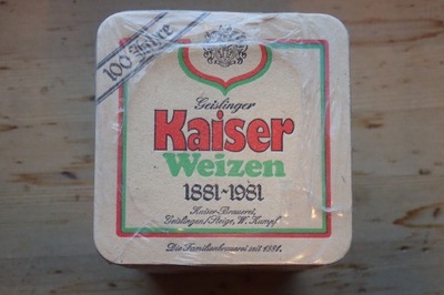 102 podkładki Geislinger Kaiser Weizen rok 1981 (stulecie)