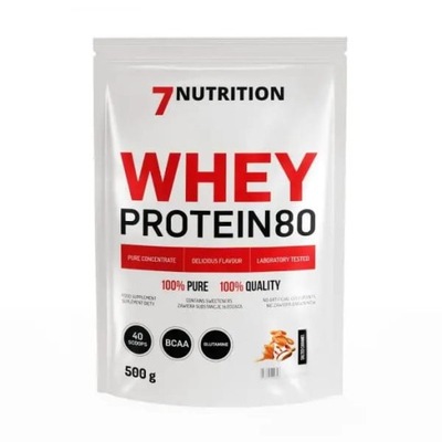 WHEY PROTEIN 80 500G SŁONY KARMEL - 7NUTRITON