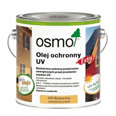 Osmo 420 Olej ochronny UV bezbarwny Połysk 0,75L