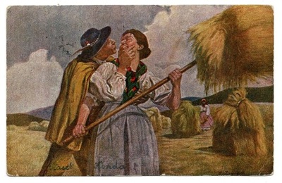 ZAWADZKI ROZKOSZNA PRZERWA GÓRALE ŻNIWA NA PODHALU 1936