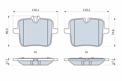 BOSCH TRINKELĖS STABDŽIŲ GAL. BMW 5 G30 F90 7 G11 G12 8 G14 F91 8 G15 