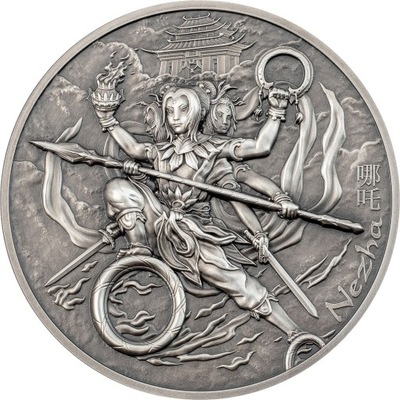Cook Islands 2021 10$ Nezha – Mythology Weapons 2oz Silver Coin