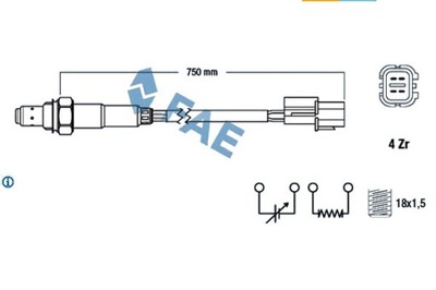Fae датчик лямбда-зонд mitsubishi carisma 1.6 da1a da фото №1