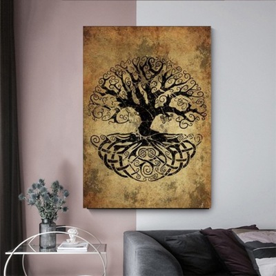 Obraz diamentowy Yggdrasil drzewo życia sztuki wik