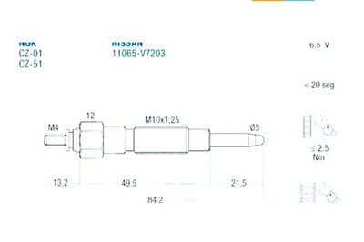 СВЕЧА НАКАЛА NISSAN FAE