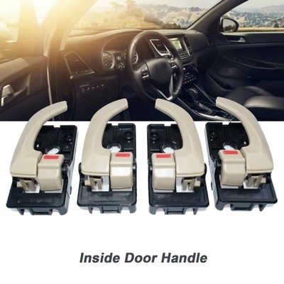 WNETRZNA HANDLE DO DOOR REPLACEMENT SET FOR HYUNDAI TUCSON 2005-2009 BEIGE COLOR  