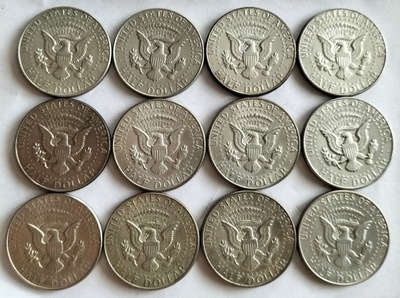 Moneta srebro USA 1/2 half dollar 1965 1966 1967 1968 1969