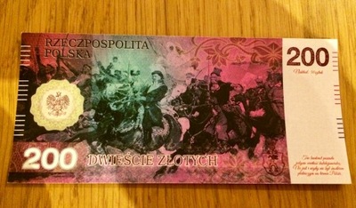 Banknot NIEOBIEGOWY 200 zł Kazimierz Pułaski 2011