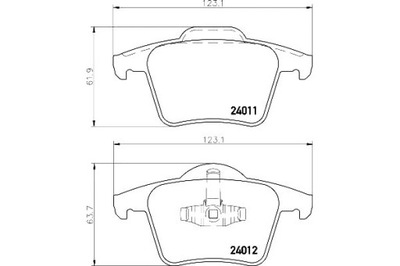 Hella pagid тормозные колодки тормозные volvo xc90 i d5 фото №1