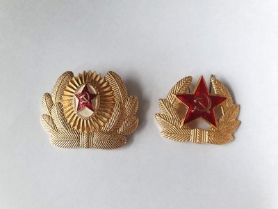 KOKARDA czapki oficerska ZSRR x 2 emblemat odznaka