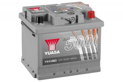 АККУМУЛЯТОР YUASA 5000 YBX5063 52AH 520A P+