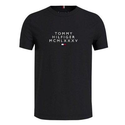 TOMMY HILFIGER, t-shirt męski, czarny, S