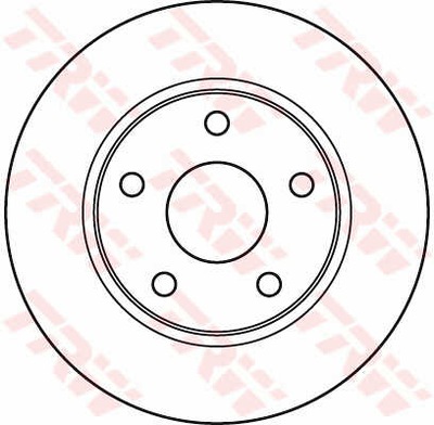 ДИСКИ ТОРМОЗНЫЕ ТОРМОЗНЫЕ ПЕРЕД TRW DF6037