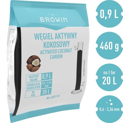 WĘGIEL AKTYWNY 0,9L GORZELNICZY KOKOS BROWIN