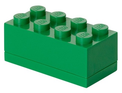 Zielone minipudełko klocek 8 LEGO uniwersalny