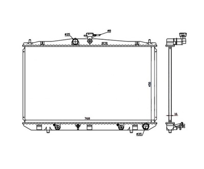 RADIATOR LEXUS RX350/450H 09- 160410P210  