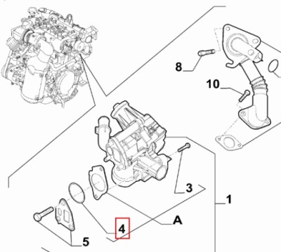 Прокладка клапана egr giulia / stelvio mopar оригінальний номер 55216293 фото №1