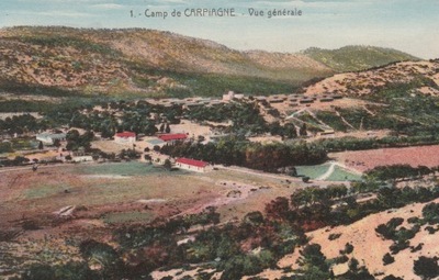 723.Francja Carpiagne,Panorama, Przedwojenna Pocztówka