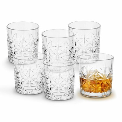 ZESTAW, KOMPLET 6 SZKLANEK DO WHISKY GLEN TADAR