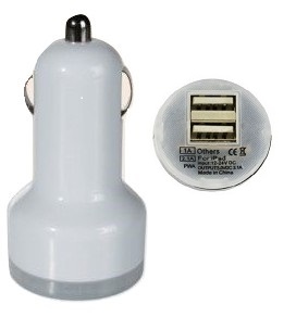Ładowarka samochodowa usb do gniazda zapalniczki w aucie 2x USB 2.1A 1A