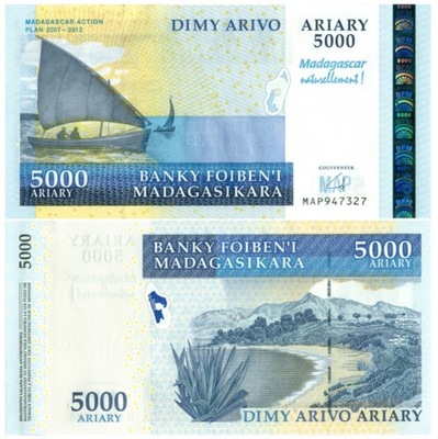 MADAGASKAR 5000 ARIARY 2008 P-94 UNC