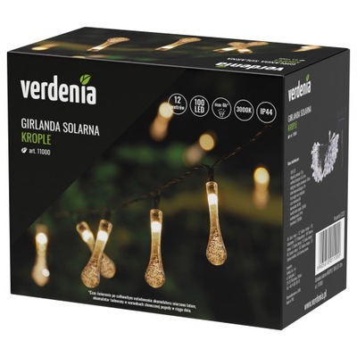 GIRLANDA SOLARNA KROPLE 100led 12m 11000