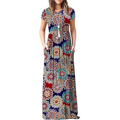 MAXI LETNIA SUKIENKA W STYLU BOHO