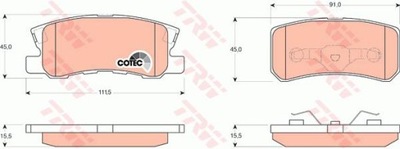 ZAPATAS DE FRENADO PARTE TRASERA PEUGEOT 4007/4008 1,6-2,2 HDI 07-  