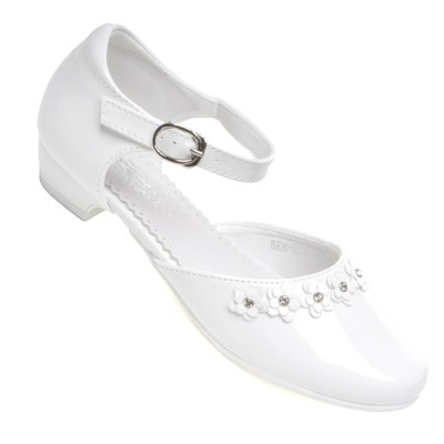 Czółenka dziewczęce białe buty komunijne Badoxx 32