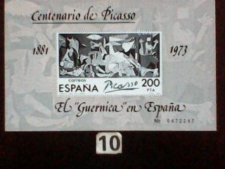 Znaczki , Hiszpania ,malarstwo , P. Picasso MNH