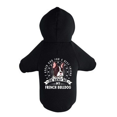 Bluza dla psa nadruk Buldog Francuski BLACK XXL