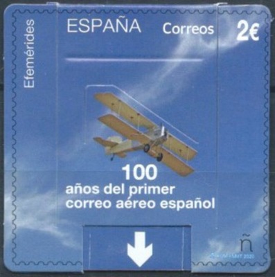 Hiszpania 2020 Znaczek Mi 5460 ** samolot poczta