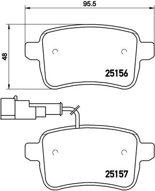 BREMBO P 23 133X КОМПЛЕКТ КОЛОДОК ШАЛЬМІВНИХ, HAMUL