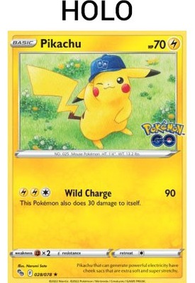 Karta Pokemon Pikachu (PGO 028) 28/78 Holo