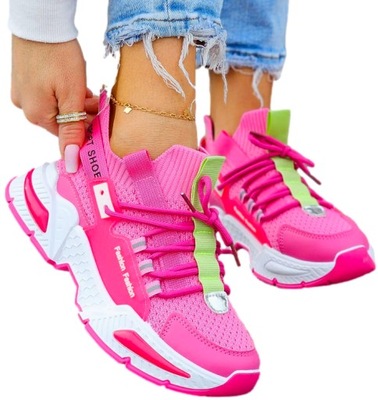 Różowe Sneakersy Na Platformie Adidasy Balenciga 38