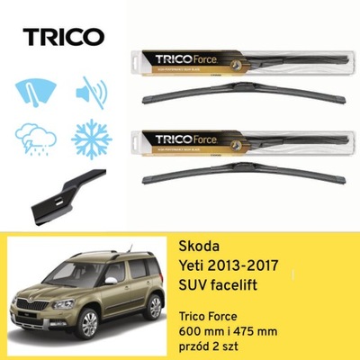 ESCOBILLAS PARTE DELANTERA PARA SKODA YETI SUV RESTYLING (2013-2017) TRICO  