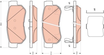 Гальмівні колодки ham. hyundai t. getz 1,4-1,6 02-1 фото №1
