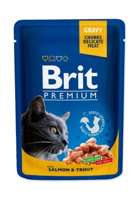 Brit Mokra karma dla kota łosoś 100g