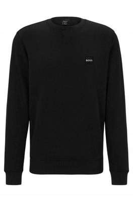 HUGO BOSS CZARNA BLUZA Z HAFTOWANYM LOGO W KWADRACIKU ROZ. XXL