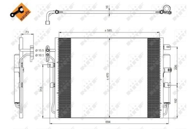 CONDENSADOR DE ACONDICIONADOR LANDROVER DISCOVERY 2.7 TDV6 04-  