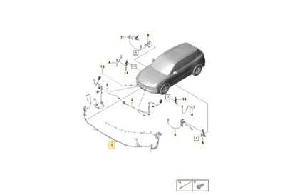 JUEGO DE CABLES DE PARAGOLPES PARTE DELANTERA PORSCHE CAYENNE 9Y0  