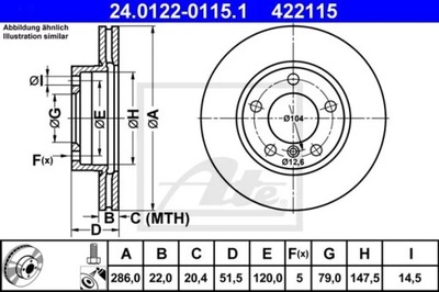 24.0122-0115.1 ДИСК HAM.ПЕРЕДНЯ BMW 3 E36 91-01