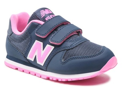 BUTY dziecięce NEW BALANCE PV500WP1 granatowo różowe 32,5