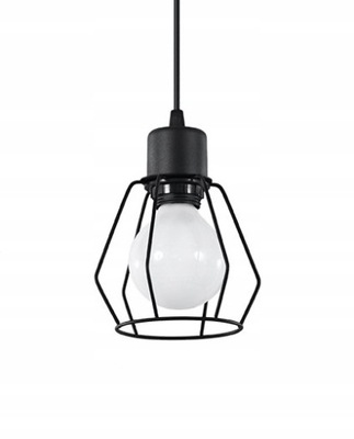 Lampa Wisząca PAJAK 1 Sufitowy E27 Czarny SOLLUX