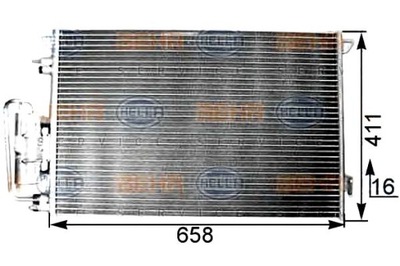 HELLA 8FC 351 300-301 КОНДЕНСАТОР РАДІАТОР КОНДИЦІОНЕРА