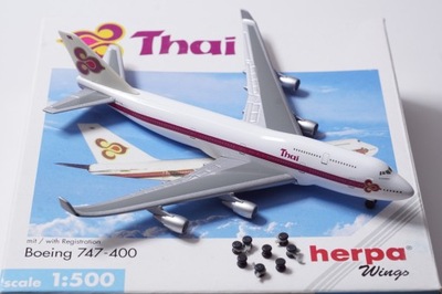 HERPA Thai Airways Boeing 747-400 skala 1:500