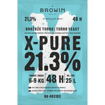 Drożdże Browin Turbo X-Pure 21,3% 135 g